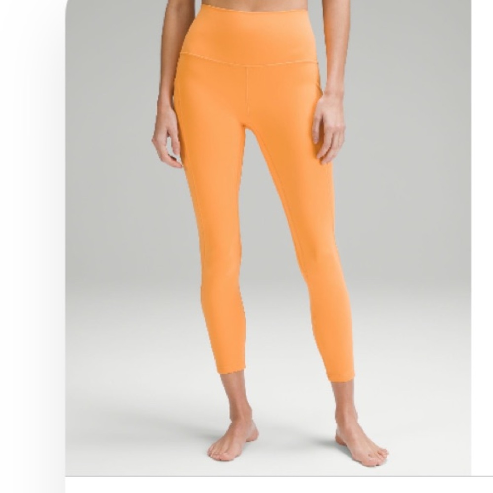 Size 8 lululemon align high rise leggings 25’ with pockets mango dream